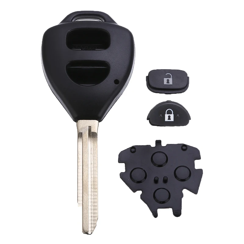 For Toyota Corolla Rav4 Hilux Yaris Avensis Avalon Echo Tarago Prado 2 Button Remote Car Key Fob Shell Cover Replacement