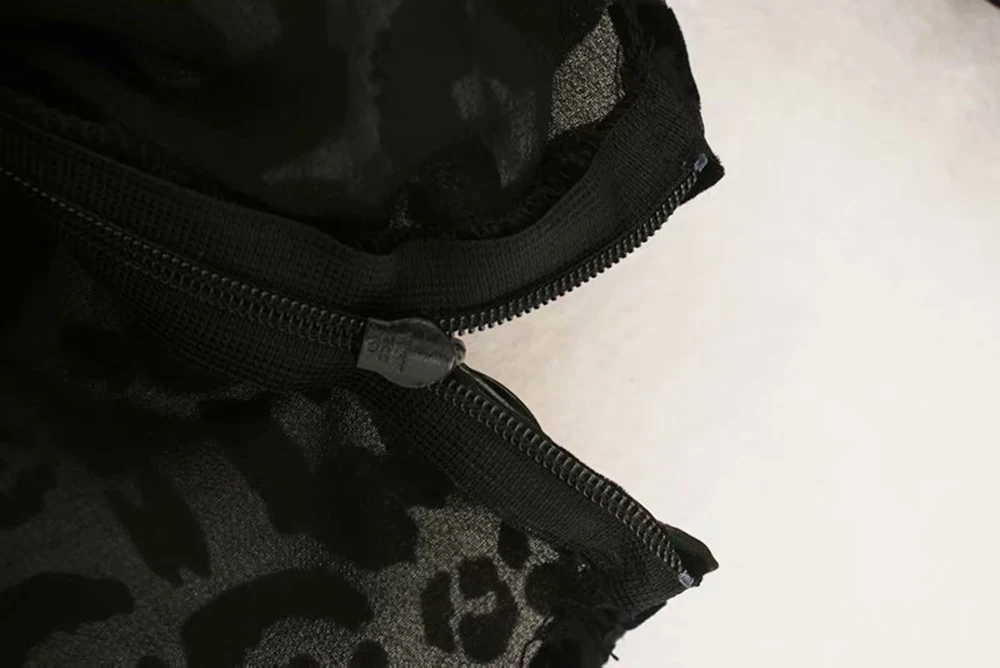 Новинка, черная полупрозрачная рубашка с принтом, воротник-стойка ...