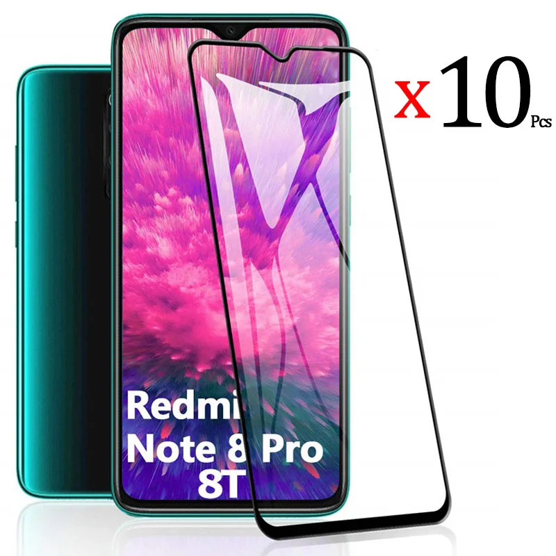 

10 pcs tempered glass for xiaomi redmi note 8 pro 8pro xiaomi note 8t screen protector film redmi 8 t xiomi xiami xaumi note 8t