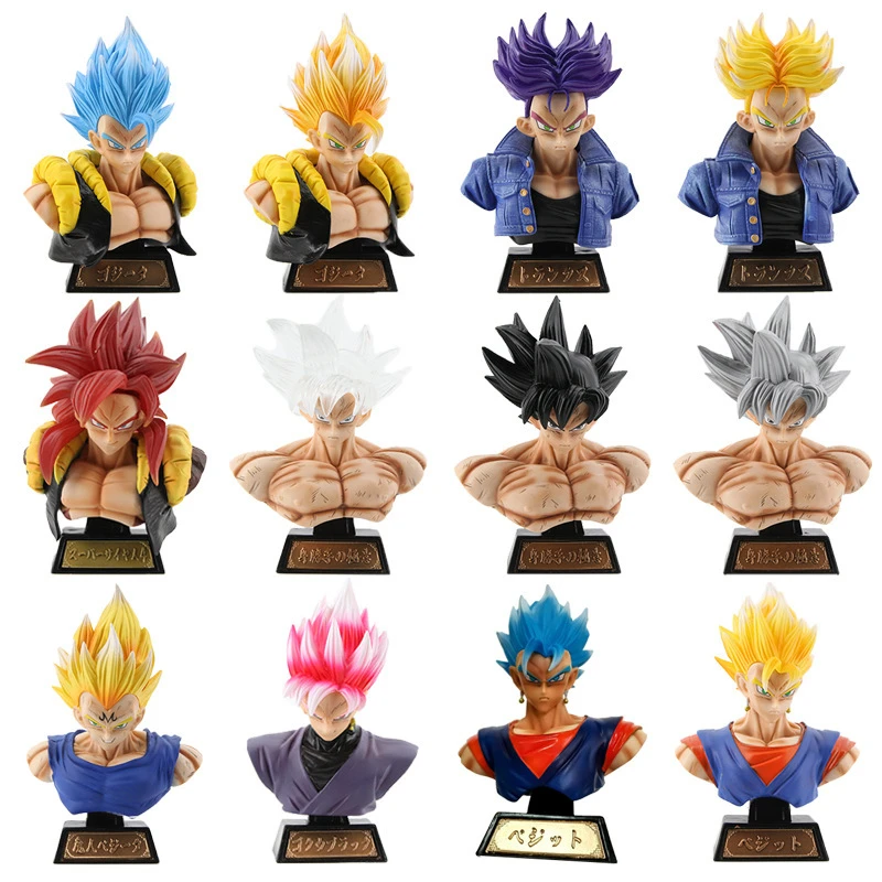 Japanese Anime Dragon Ball Bust Sun Wukong Bejita Son Goku Yonsei Action Figures Hand Made Luminous Ornament Desktop Ornaments Action Figures Aliexpress