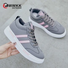 WWKK/Осенняя Женская прогулочная обувь из натуральной кожи; женская обувь на плоской подошве со шнуровкой; гибкая женская обувь для вождения; спортивные кроссовки; scarpe donna