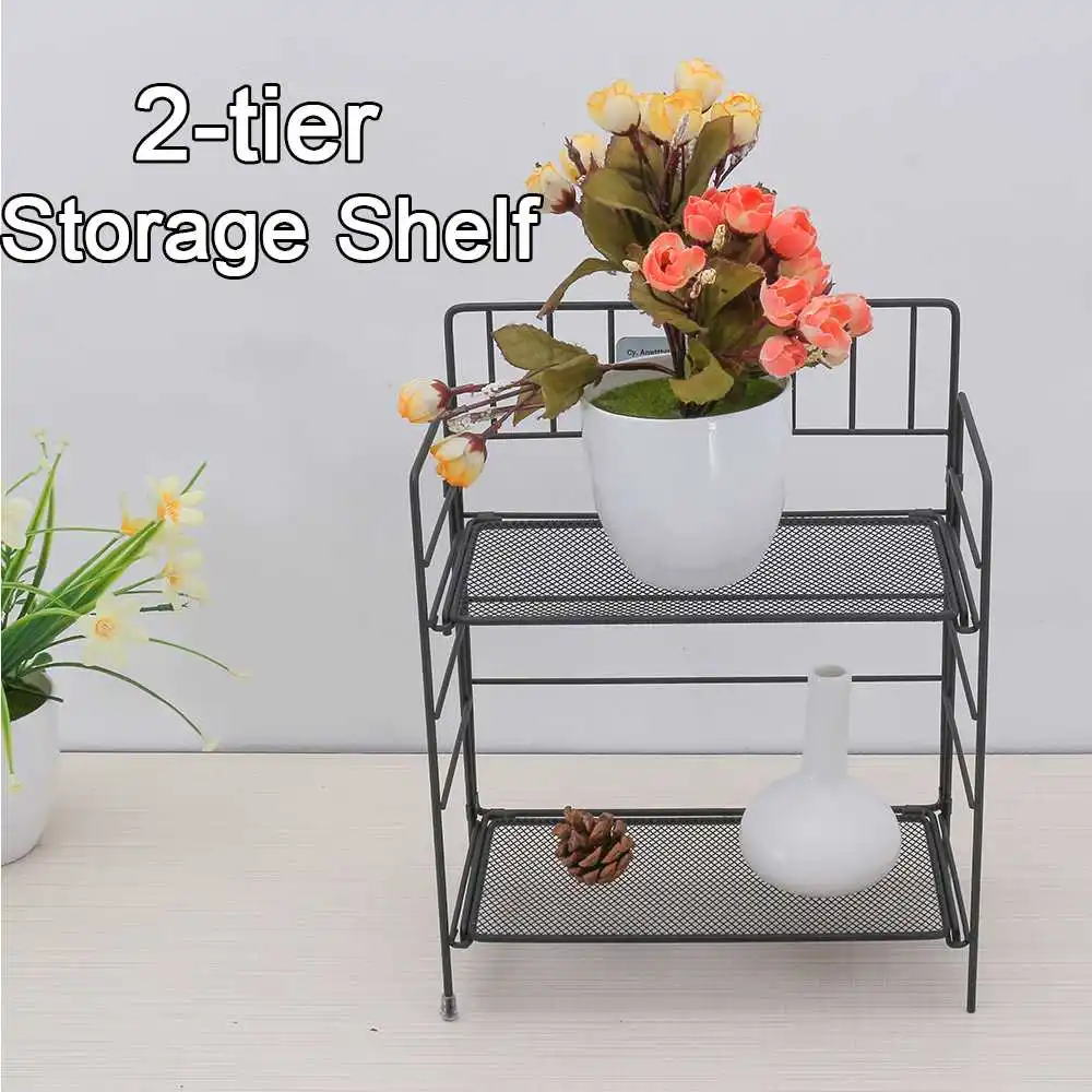 

Hot Sale 2 Tier Kitchen Storage Rack Slim Removable Assemble Durable Indoor Bathroom Shelf Space Saving Organizer