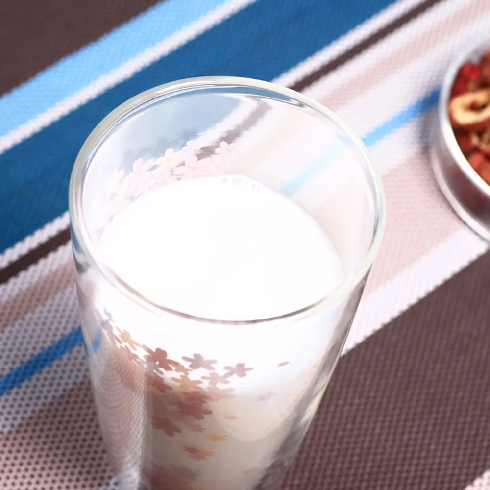 Creative Coffee Mugs Clear Drinks Glass Glass Cup Beer Container 350ml Milk Bar Insulated Thermal Dining