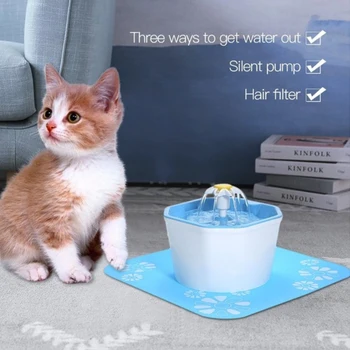 

SOLEDI Plastic Hygienic Cat Water Purifier Automatic Circulation Super Silent Pet Accessories Saft Dog Water Dispenser Bowl