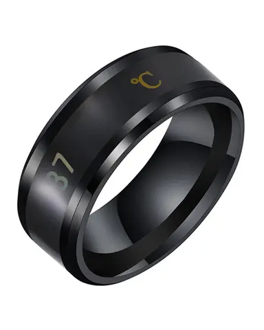 Steel Intelligent Temperature Sensing Ring Fashion Ring Portable Ring Birthday Gift Holiday Gift