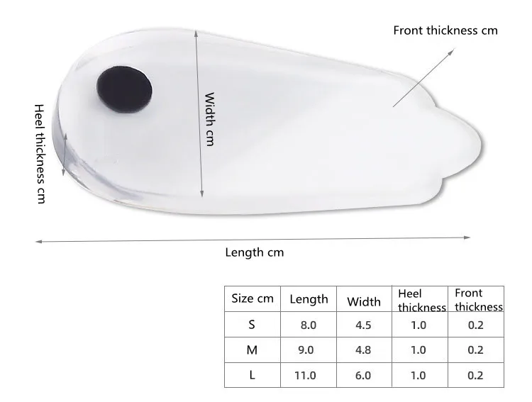 1 Pair Silicone Gel Heel Pads for XO Legs Varus Correction Foot Care Insoles Insert Supportive Comfortable