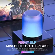 Bluetooth 5,0 динамик мини аудио визуальный беспроводной громкий динамик 3D стерео красочные дыхательные огни водонепроницаемый пылезащитный звуковой ящик