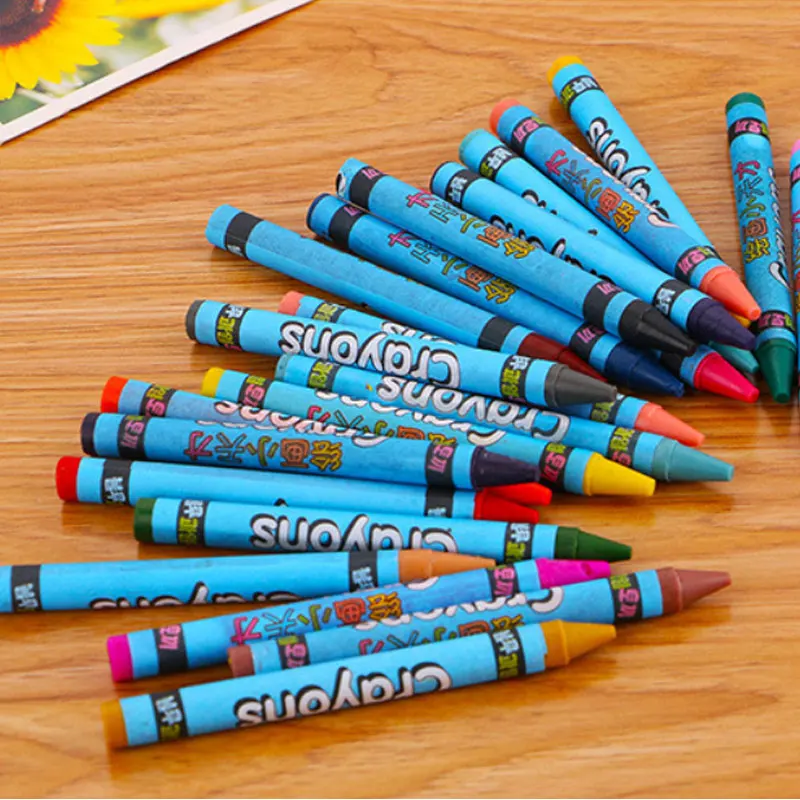 

Student Crayon Set 8/12/24 Colors Bullet Journal Sketch Drawing Coloring Book Cute Graffiti Crayons School Stationery Supplies