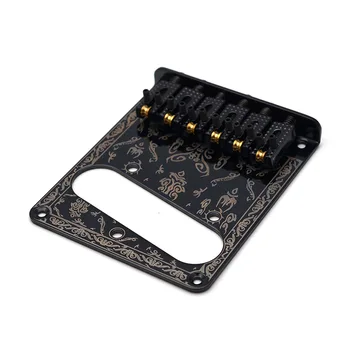

Black 6 Saddle Guitar Pickup Bridge With 6 Vintage String Guides for TL Electric Guitar Parts