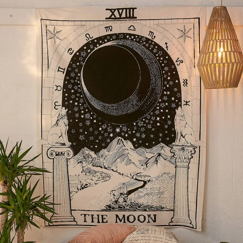 

Divination Starlike Tapestry Tarot Card Tapestry Mat Blanket Wall Hanging Astrology Hanging Bohemian Background Cloth Beach Mats
