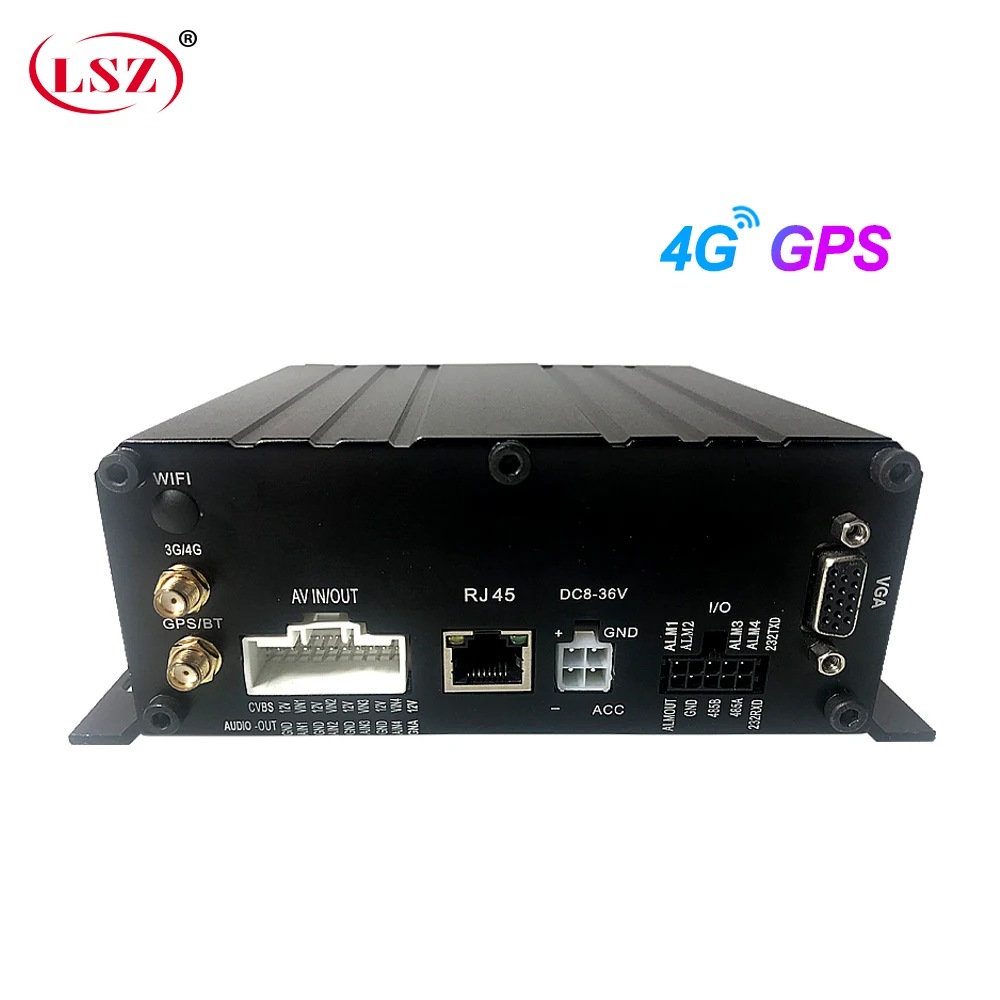  LSZ 4 channel 4G GPS AHD DVR 4CH HDD coche DVR MDVR 960P grabadora de vídeo para camión Van la escu
