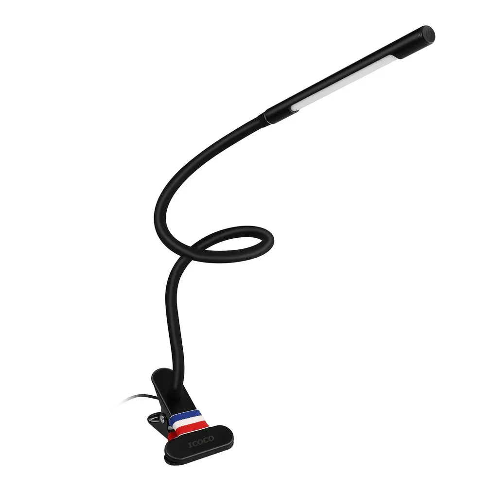 

ICOCO LED Clip Lamp Desk Lamp Reading Lamp with Extra-long Flexible Neck and Touch Sensitive 4.5W 4000-4500K With Clamp