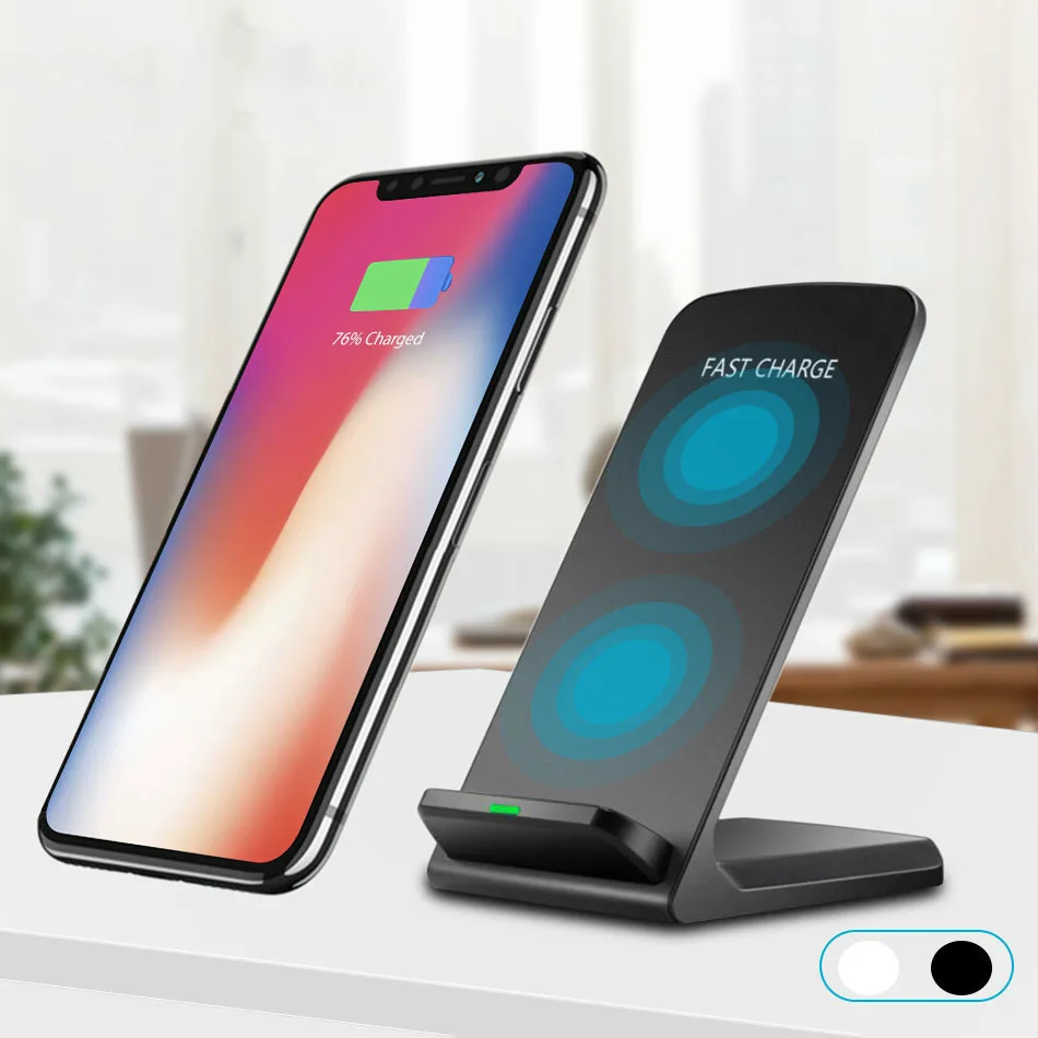 Беспроводное зарядное устройство Qi 10 Вт для Samsung S9 S8 S7 Note 9 быстрая Беспроводная