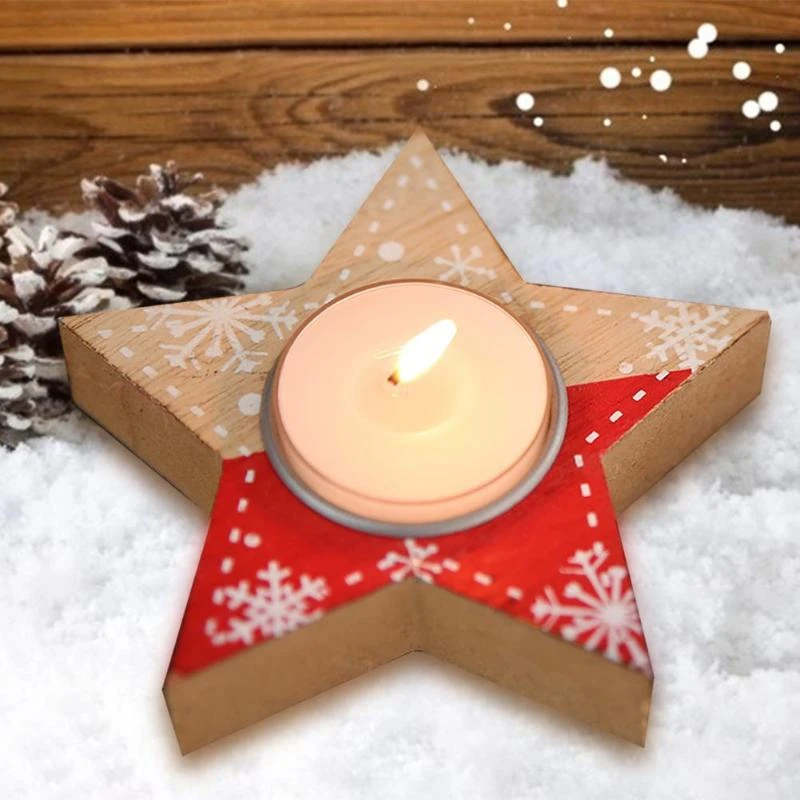 Christmas Candle Holders Wooden Star Heart Xmas Tree Shaped Candlestick Desktop Window Decorative Accessories Candle Holders Aliexpress