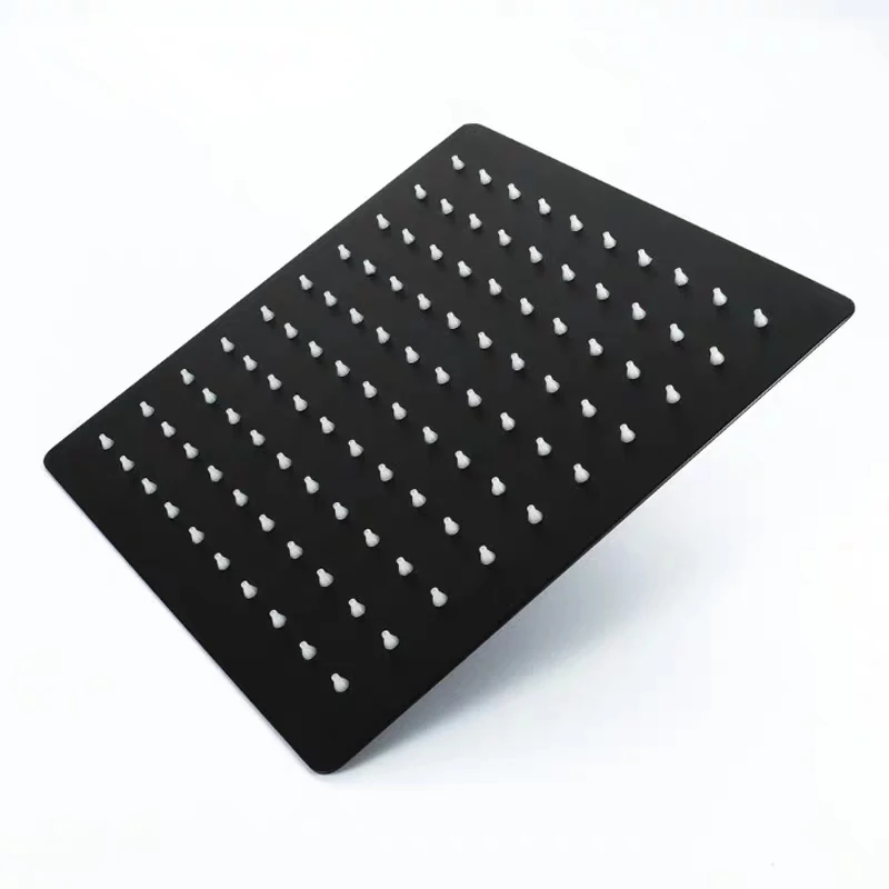 Stainless steel  Black Bathroom Ultrathin 2 mm Rain Shower Head 8/10/12 Inch Wall & Ceiling Square & Round Rainfall Shower head 6