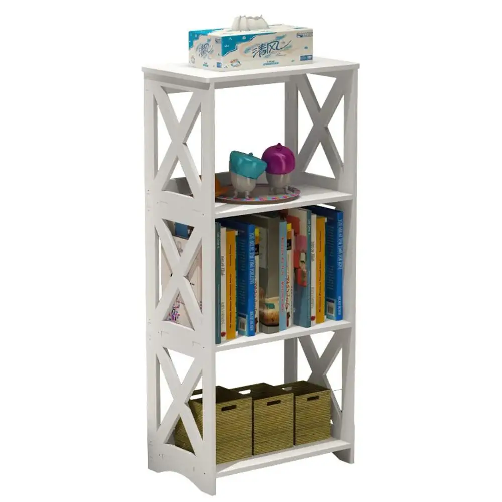 

2/3 Tier Children Bookcases End Table Standing Bookshelf Storage Case Display Rack Shelf Nightstand for Bathroom Kitchen Bedroom