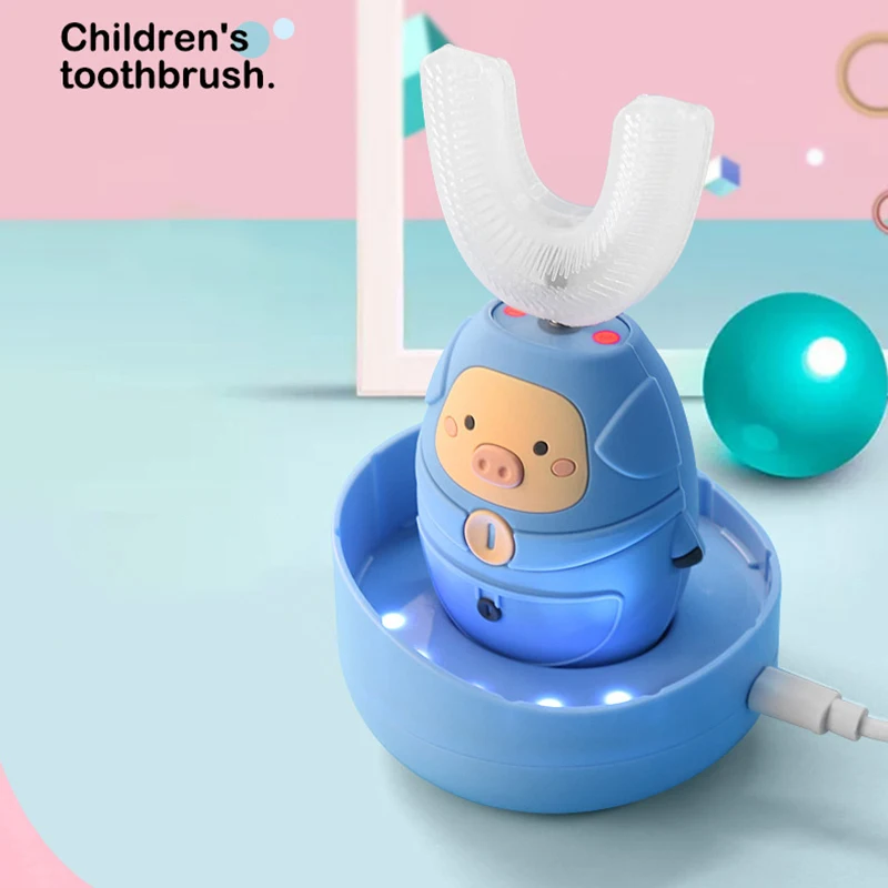 Kids 360 U Shape Degrees Sonic Electric Toothbrush Cartoon USB Charger Silicone UV Drying Tooth Brush Cup for Toddlers Kids 360 U Shape Degrees Sonic Electric Toothbrush Cartoon USB Charger Silicone UV Drying Tooth Brush Cup for Toddlers
