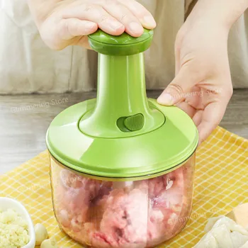 

Glimmering Store 1000ML Manual Meat Grinder Hand Shaker Pull Mashed Vegetable Dumplings Stuffing Small Cooking Machine Artifact