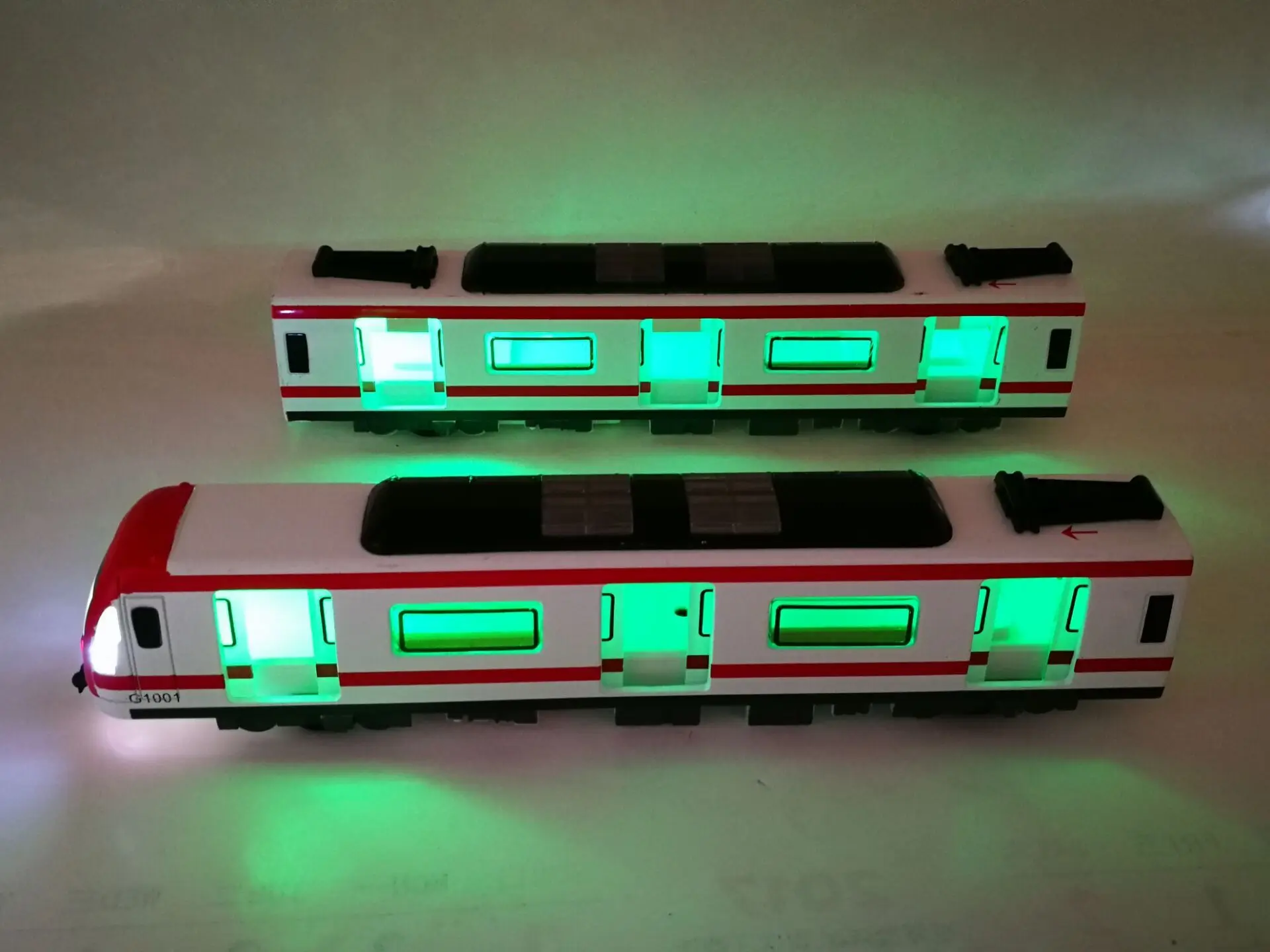 Subway Metal Car Model Car Children Locomotive Toy Light Rail Subway Front Real Person Voice Front And Cabin