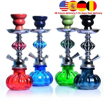 

Portable Travel Hookah Small Shisha Pipe Set Nargile Chicha with Narguile Hose Bowl Tongs Charcoal Tray Shisha Accessories