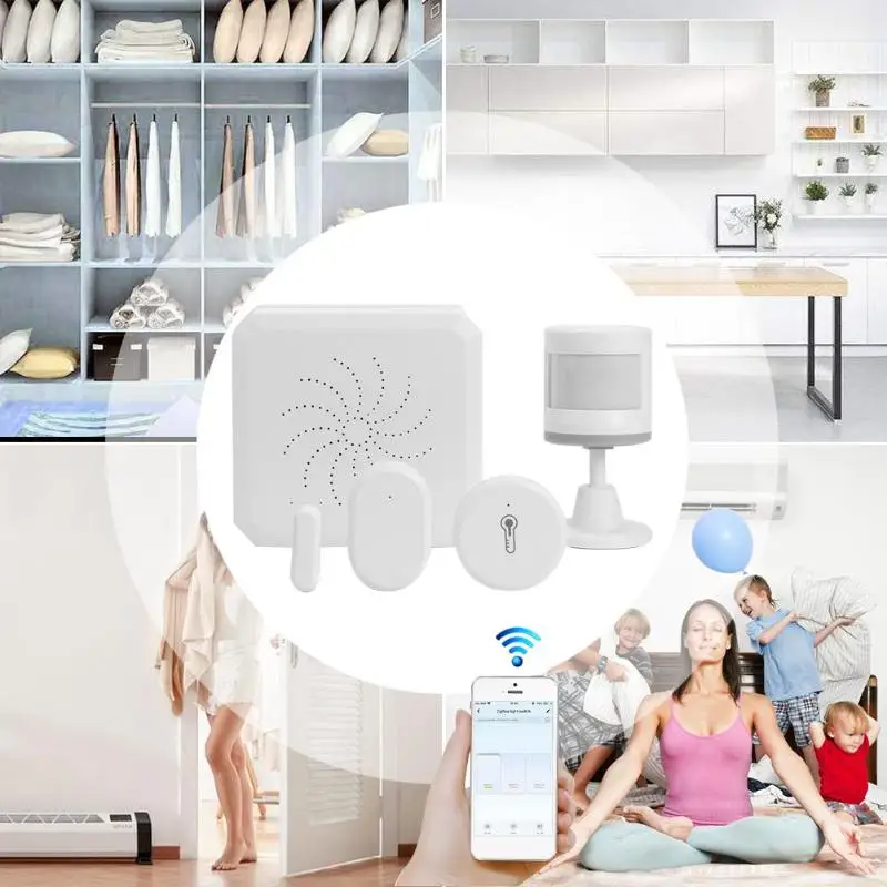 Najtaniej Trwałe czujnik temperatury i wilgotności klasyczne Tuya Zigbee HUB inteligentnego domu czujnik pir okna drzwi czujnik temperatury i wilgotności