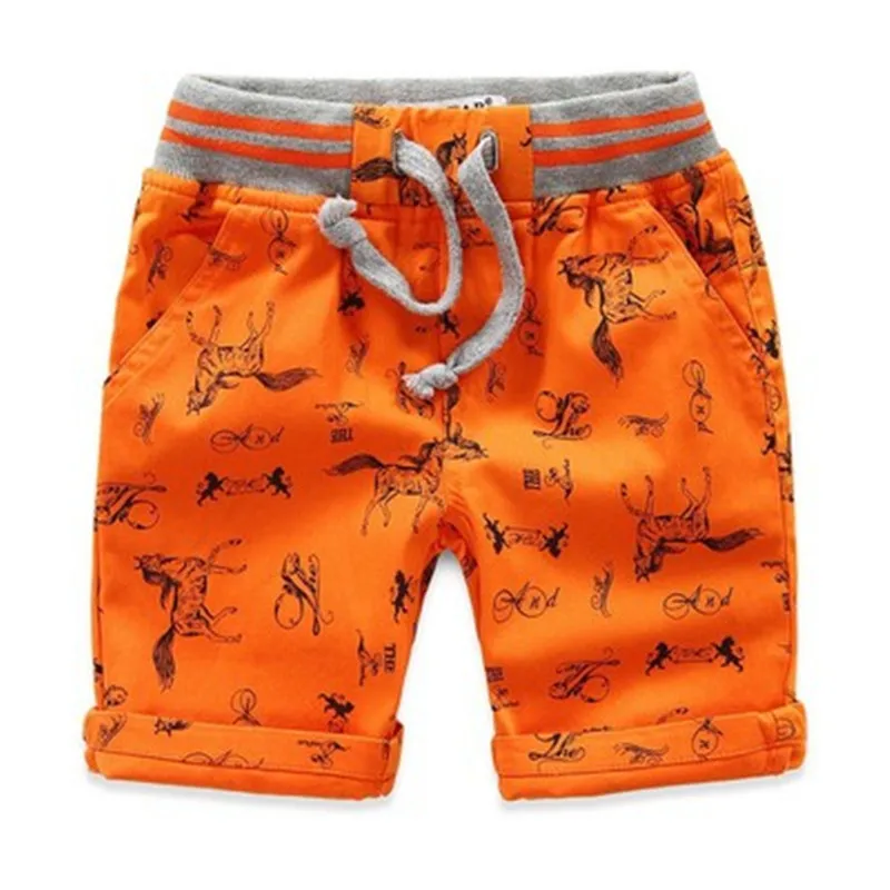 

Cartoon Printed Horse Boy Shorts Breathable Comfortable Adjustable Elastic Mid Waist Boy Shorts Children Shorts For Boy Clothing