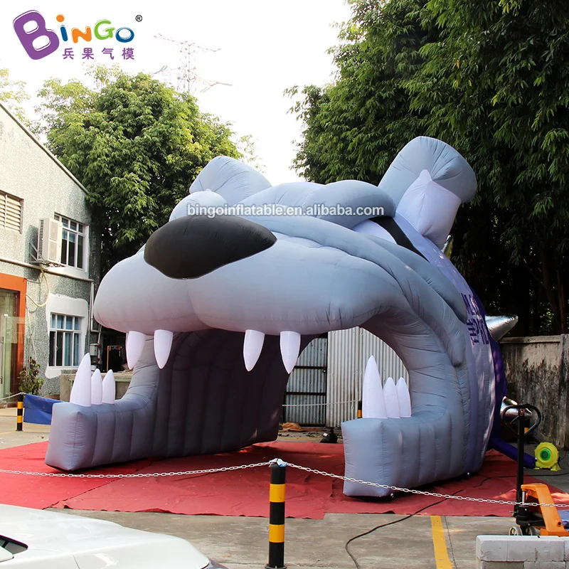 Personalized 4.8x4.5x3.8 Meters Inflatable Bulldog Head Tunnel Tent For Outdoor Event - BG-T0259 2