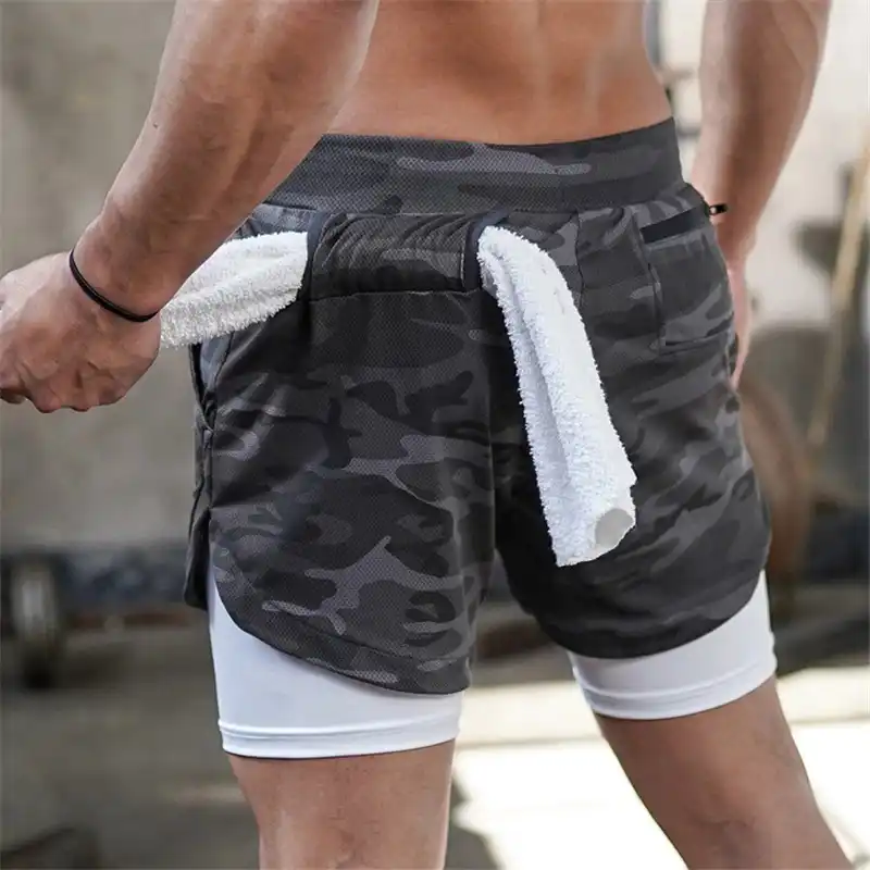 Mens Gym Training Shorts Workout Sports Shorts Running Short Pants Men Slim fit