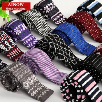 

2019 Fashion Men's Colourful Tie Knit Knitted Ties Necktie Narrow Slim Skinny Woven Cravate Narrow Neckties Men Accessories
