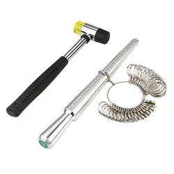 3 In 1 Professional Jewelry Measuring Tool Sets Ring Size Sticks Ring Mandrel American Calibration Ring Sizers Stick Ring Set