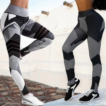 

Yoga Women Leggings Pants Fitness Sport Workout Pants S-XL Hip Up Slim High Waist Stretch Gym Leggings Sport Workout Women Pants