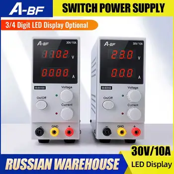 

A-BF Mini Adjustable Laboratory Switch Power Supply 3/4 Digit LED Display High Precision 30V 10A Voltage Regulator Power Supply