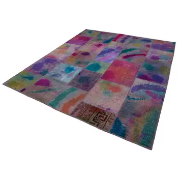 

250x299 Cm Multicolor Handmade Patchwork Rug-8x10 Ft