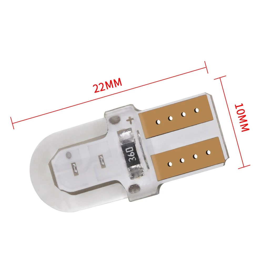 1 шт. T10 светодиодный W5W 194 168 COB 4SMD парковочная лампа авто Клин габаритный фонарь с