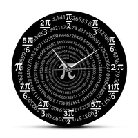 Pi 3.14 Mathematics Wall Clock School Classroom Wall Decor Math Science Wall Art Decorative Wall Watch Pi Day Math Lovers Gifts 1