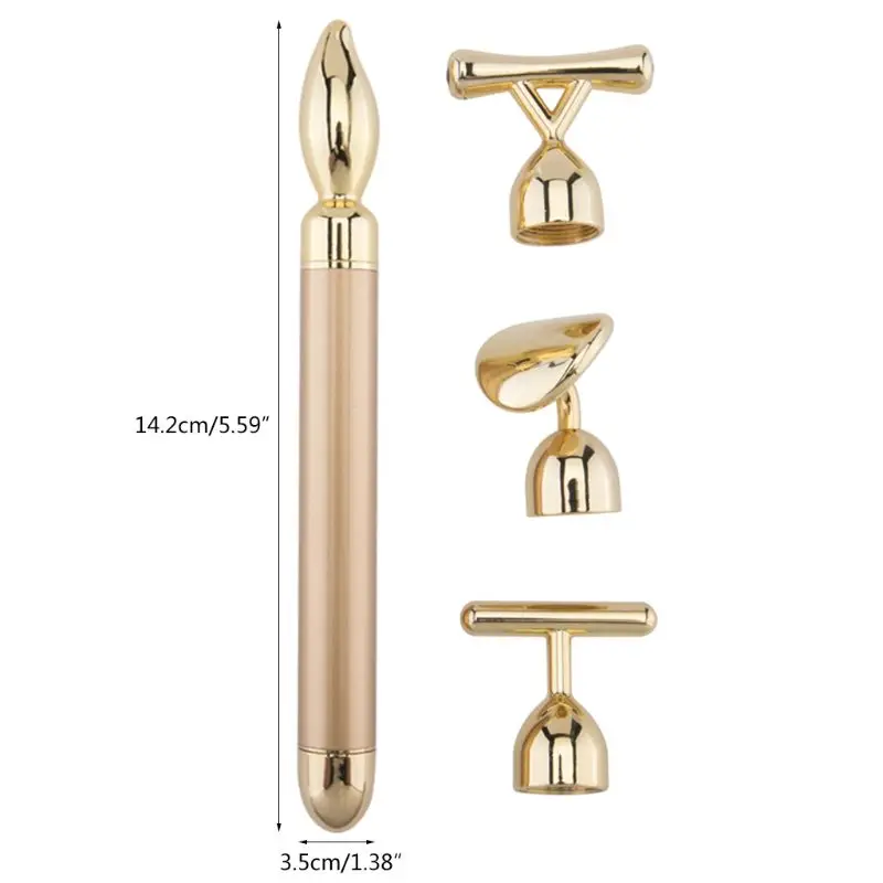  5pcs 4 in 1 Face Massage Stick Vibration Massager T Shape Anti Aging Skin Lift Remove Wrinkle Puffi