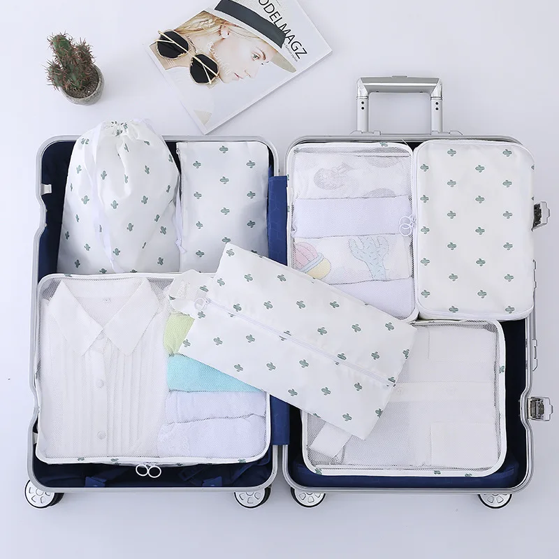 7 Pcs Travel Home Luggage Storage Bag Clothes Shoes Organizer Portable Pouch Case Suitcase Packing Laundry | Дом и сад