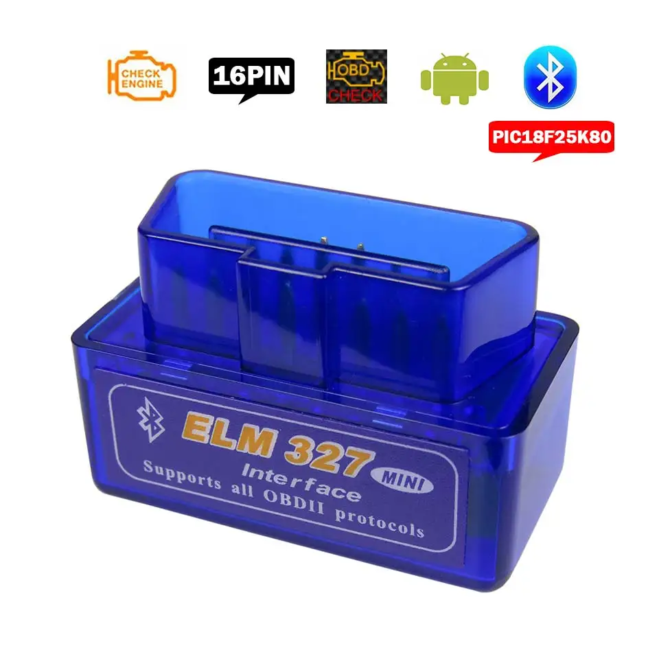 Мини Elm327 Bluetooth V1.5 автомобильные диагностические инструменты ELM 327 OBD2 сканер для