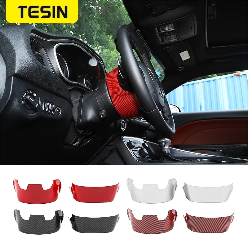 

TESIN ABS Internal Mouldings for Dodge Charger 2015+ Steering Wheel Base Upper Decoration for Dodge Charger 2015+ Accessories