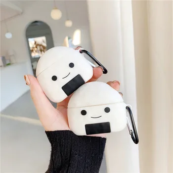 

For Airpods Pro Case Rice Food Cute Cartoon Case For AirPod Pro Box Soft Silicone Wireless Bluetooth Earphone Cover