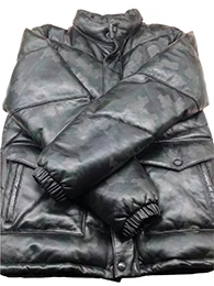 Теплая Толстая мужская куртка из натуральной кожи на утином пуху, мужская зимняя куртка из натуральной овечьей кожи, Мужская одежда, Азиатский размер M181 - Цвет: Camouflage Sheepskin