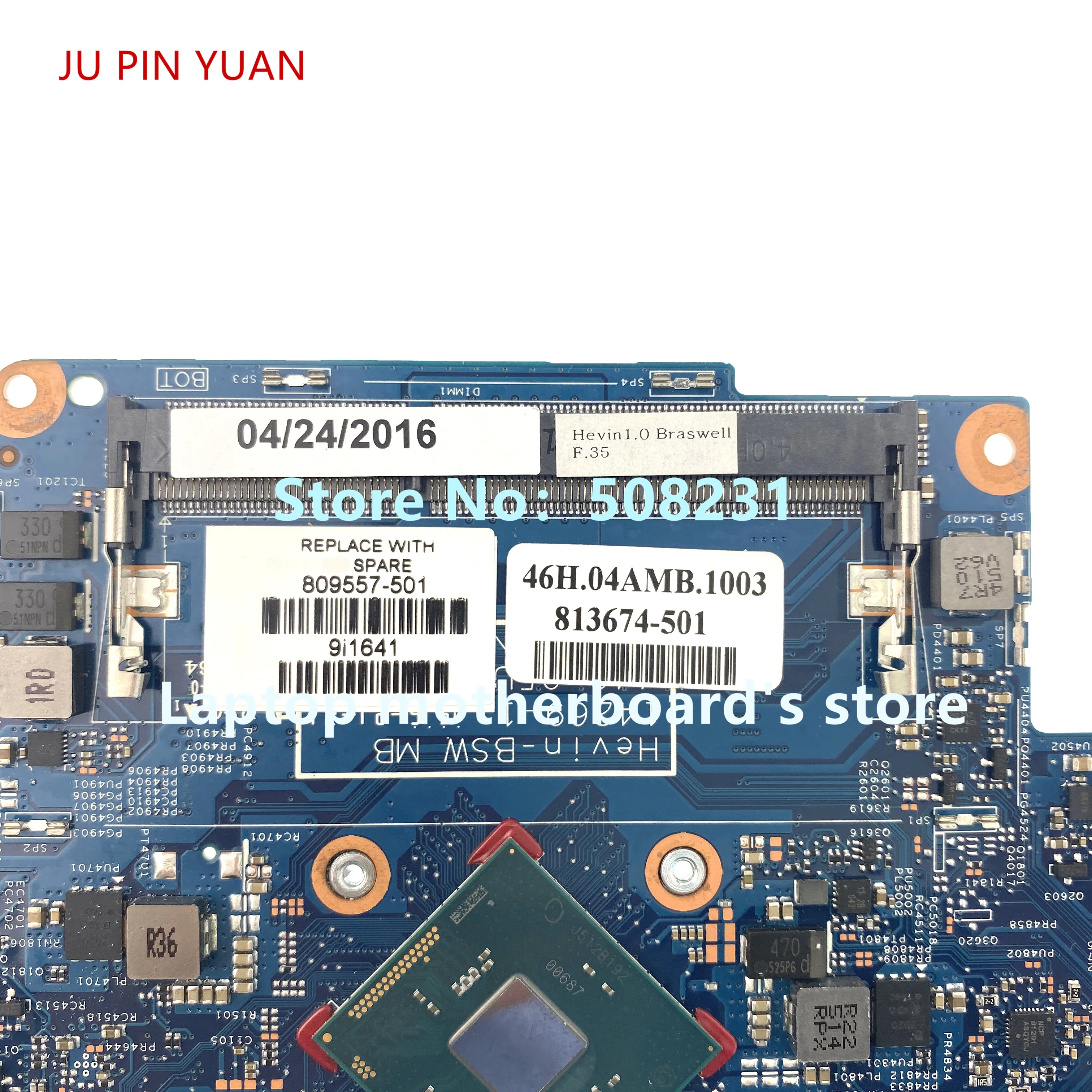 

809557-501 809557-001 For HP Pavilion X360 11T-K 11-K 110 Series Laptop Motherboard with N3050 100% Fully Tested