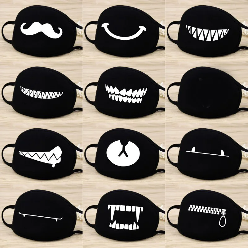

Kpop Mask Men's and Women's Party Mask Cute Teeth Smile Panda Mask Creative Funny Cool Travel Mask To Keep Warm Decorative Props