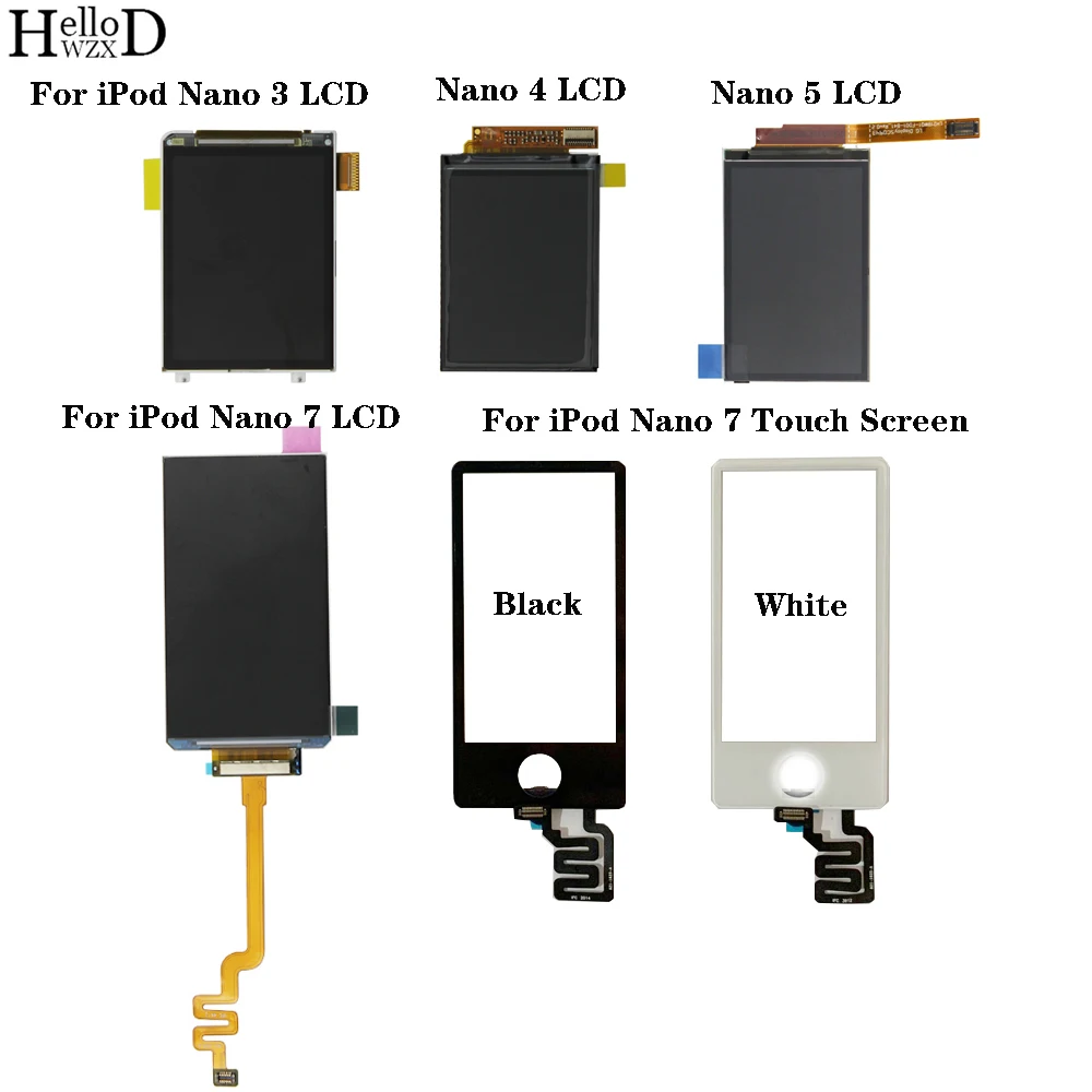 LCD Display For iPod Nano 3 4 5 7 7th Gen LCD Digitizer Assembly LCDs Touch  Screen Sensor For ipod Nano 7 7th GenTouch Screen