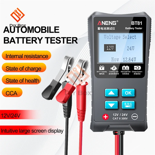 Testeur de batterie de voiture BT81, 12V/24 V, 100 à 1700CCA, circuit de  charge, analyseur de batterie, 12/24 Volts, outils - AliExpress