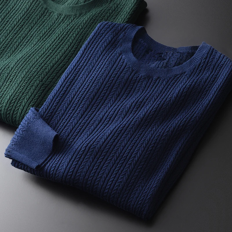 ネットお得セール クラシックラウンド襟メンズセーター高級無地ウール厚いジャガードセーター男性サイズ4xlスリムフィット冬セーター男 最安に挑戦中 Ongoing Southloopmarket Com
