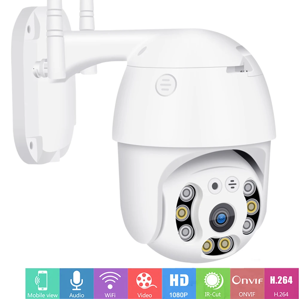 Full HD 1080P Wi-Fi IP PTZ камера панорамирование наклон зум 4X наружная Водонепроницаемая