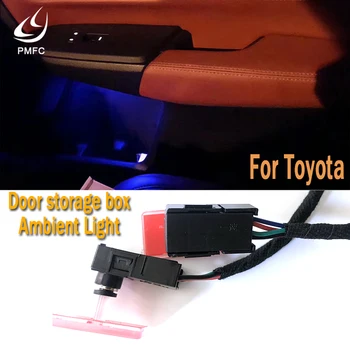 

PMFC LED Atmosphere Light Interior 4Door storage box Ambient Light Ice Blue LED Photoconductive style For Toyota 2018 2019 2020