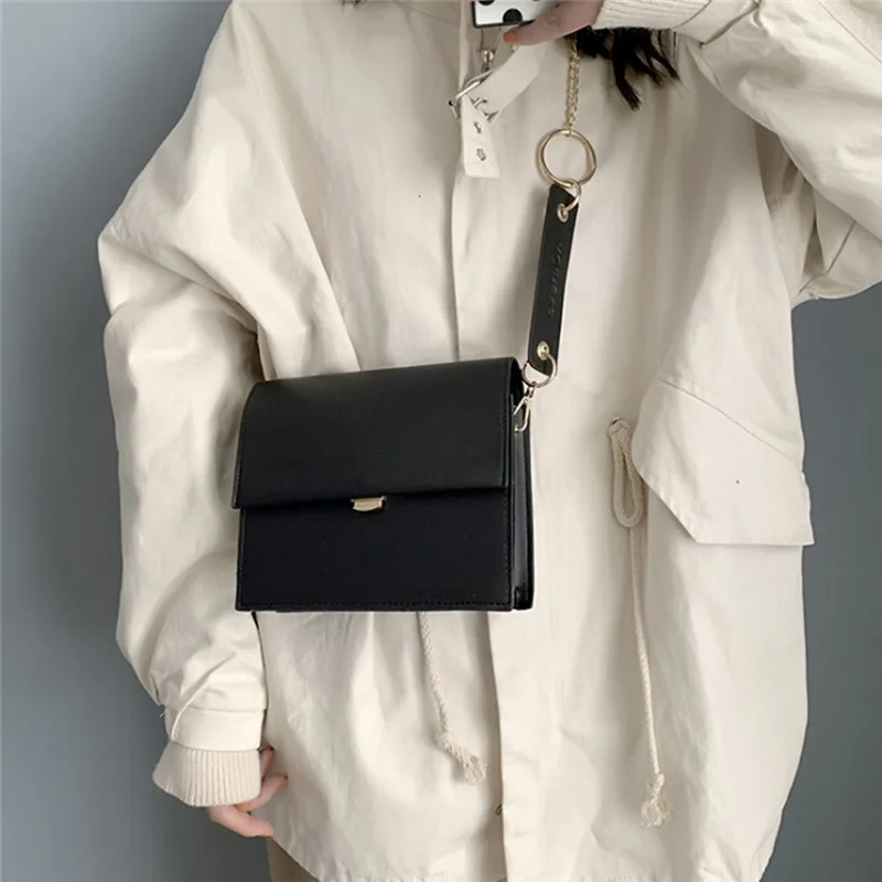 Новая сумка на плечо в стиле ретро универсальная сумка на плечо с цепочкой маленькая квадратная сумка из искусственной кожи Маленькая квадратная сумка