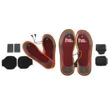 Стельки из углеродного волокна с подогревом, аккумуляторные стельки с перезаряжаемым подогревом, гетры для ног с ремешками для мужчин и женщин